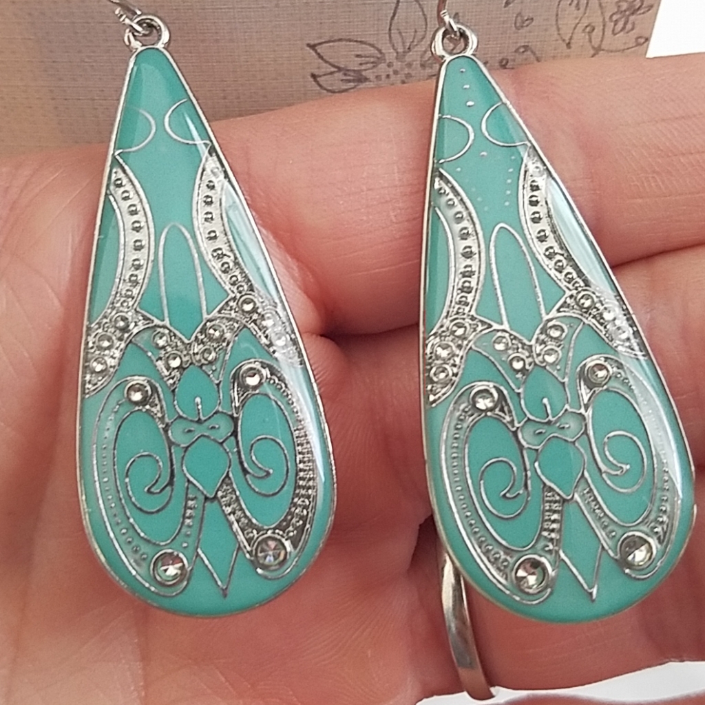 Turquoise Drop Earrings 5$